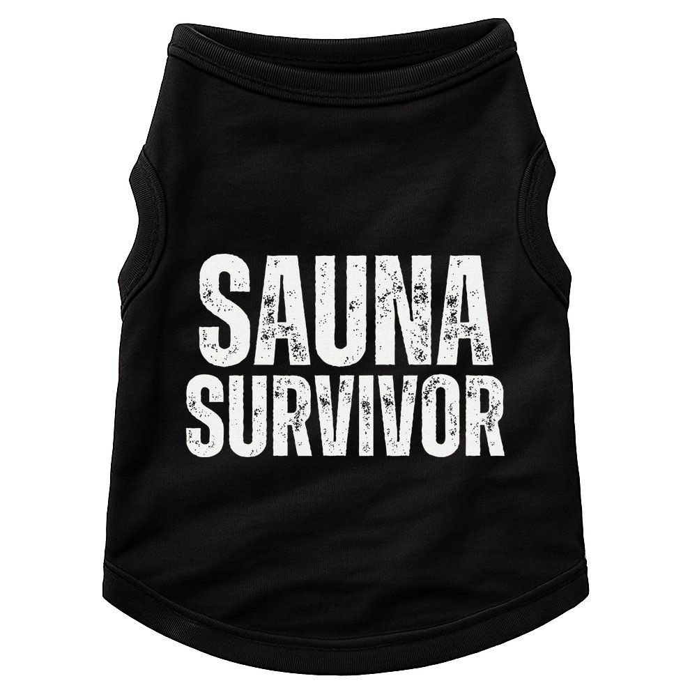 Sauna Survivor Funny For Infrared Sauna Lovers Doggie Tank