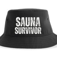 Sauna Survivor Funny For Infrared Sauna Lovers Sustainable Bucket Hat