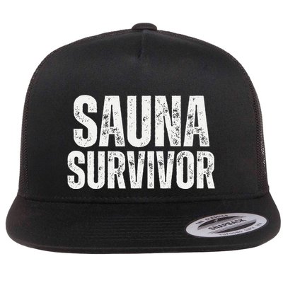 Sauna Survivor Funny For Infrared Sauna Lovers Flatbill Hat