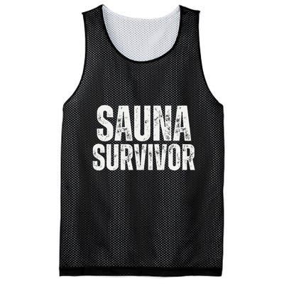 Sauna Survivor Funny For Infrared Sauna Lovers Mesh Reversible Basketball Jersey Tank