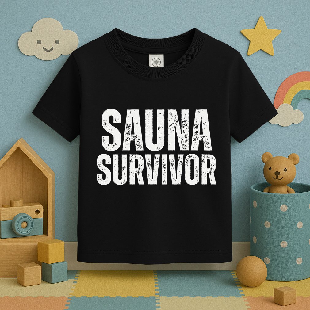 Sauna Survivor Funny For Infrared Sauna Lovers Toddler T-Shirt