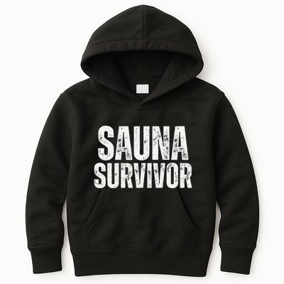 Sauna Survivor Funny For Infrared Sauna Lovers Kids Hoodie