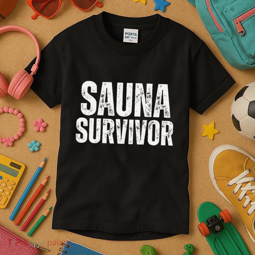 Sauna Survivor Funny For Infrared Sauna Lovers Kids T-Shirt