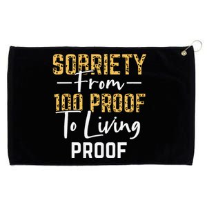 Sober Sobriety Form 100 Proof To Living Proof Sobriety Aa Na Grommeted Golf Towel