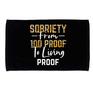 Sober Sobriety Form 100 Proof To Living Proof Sobriety Aa Na Microfiber Hand Towel