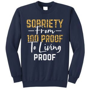 Sober Sobriety Form 100 Proof To Living Proof Sobriety Aa Na Sweatshirt