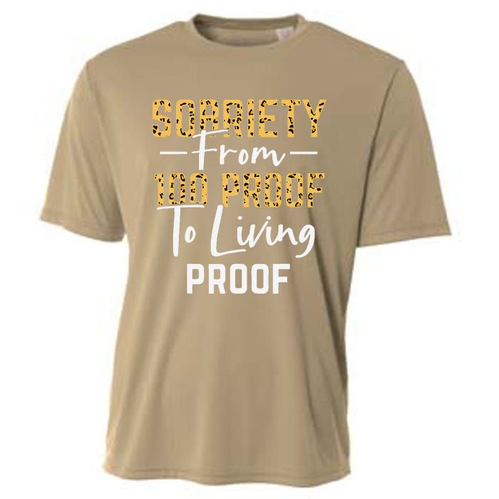 Sober Sobriety Form 100 Proof To Living Proof Sobriety Aa Na Cooling Performance Crew T-Shirt