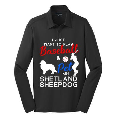 Shetland Sheepdog Funny Baseball Dog Owner Lover Xmas Gift Meaningful Gift Silk Touch Performance Long Sleeve Polo