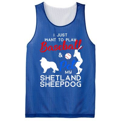 Shetland Sheepdog Funny Baseball Dog Owner Lover Xmas Gift Meaningful Gift Mesh Reversible Basketball Jersey Tank