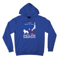 Shetland Sheepdog Funny Basketball Dog Owner Lover Xmas Gift Cool Gift Hoodie