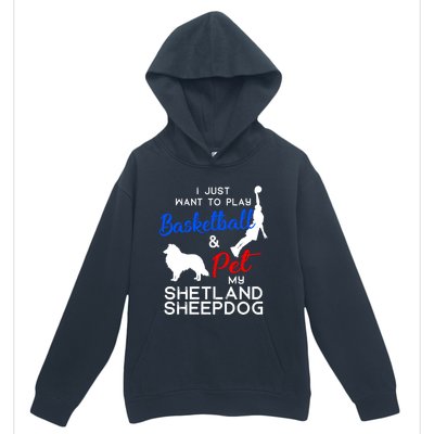 Shetland Sheepdog Funny Basketball Dog Owner Lover Xmas Gift Cool Gift Urban Pullover Hoodie