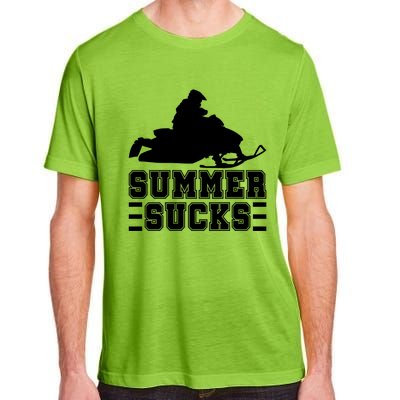 Summer Sucks! Funny Braap Snowmobile Rider Wintersport Quote Gift Adult ChromaSoft Performance T-Shirt