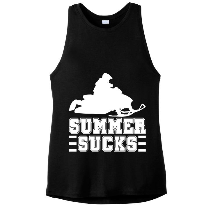 Summer Sucks! Funny Braap Snowmobile Rider Wintersport Quote Gift Ladies PosiCharge Tri-Blend Wicking Tank