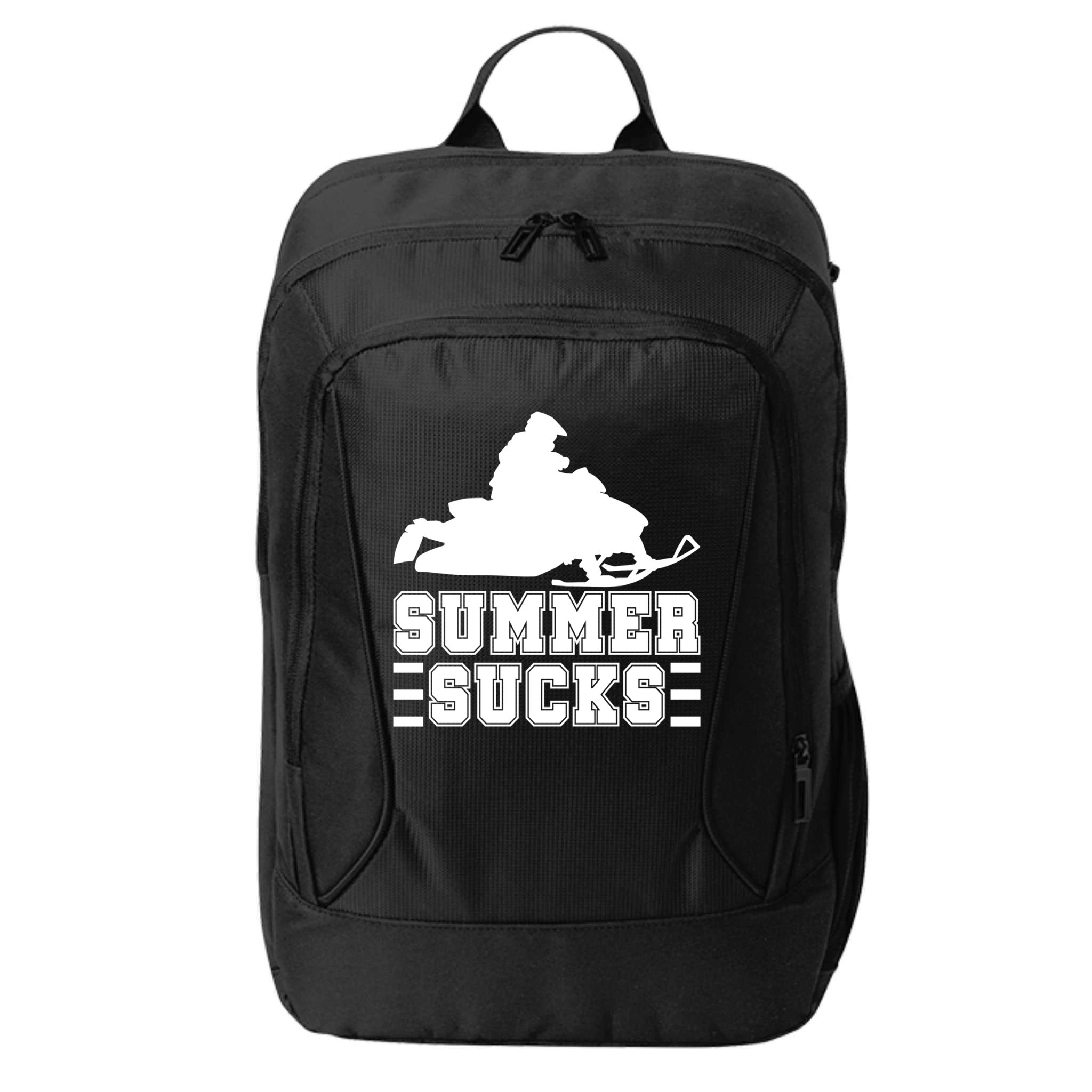 Summer Sucks! Funny Braap Snowmobile Rider Wintersport Quote Gift City Backpack