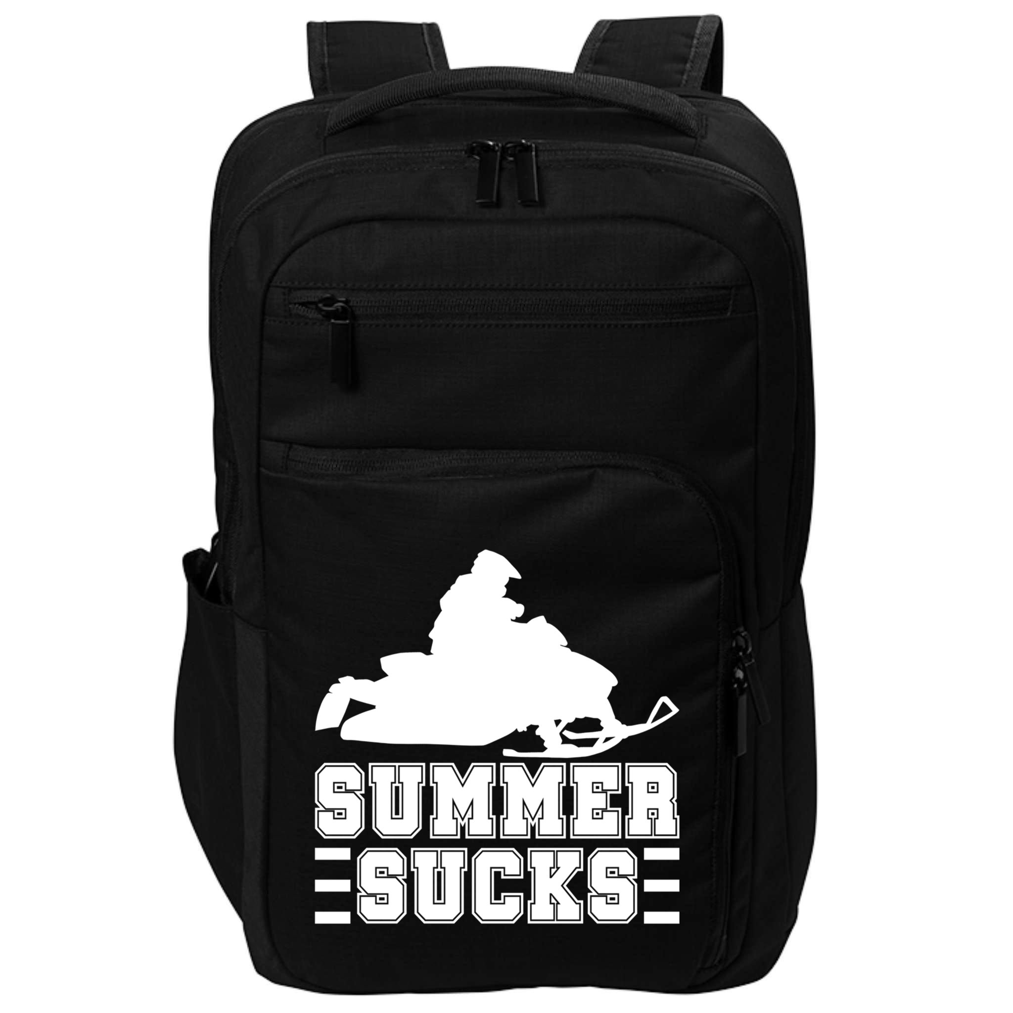 Summer Sucks! Funny Braap Snowmobile Rider Wintersport Quote Gift Impact Tech Backpack