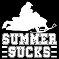 Summer Sucks! Funny Braap Snowmobile Rider Wintersport Quote Gift Drawstring Bag