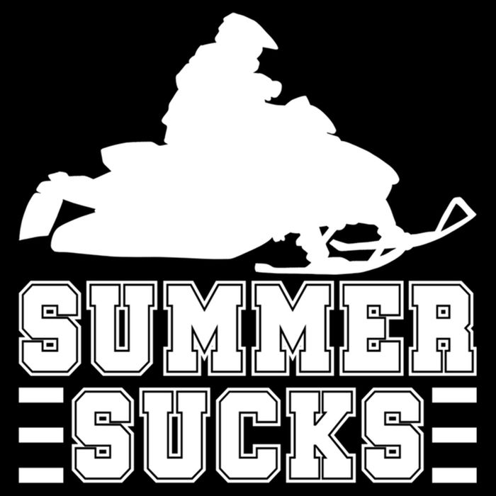 Summer Sucks! Funny Braap Snowmobile Rider Wintersport Quote Gift Drawstring Bag