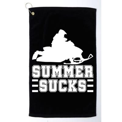 Summer Sucks! Funny Braap Snowmobile Rider Wintersport Quote Gift Golf Towel