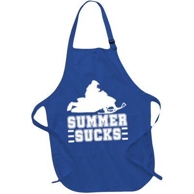 Summer Sucks! Funny Braap Snowmobile Rider Wintersport Quote Gift Apron