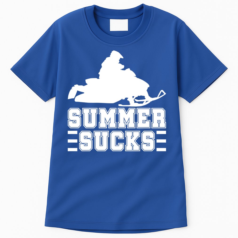 Summer Sucks! Funny Braap Snowmobile Rider Wintersport Quote Gift Tall T-Shirt
