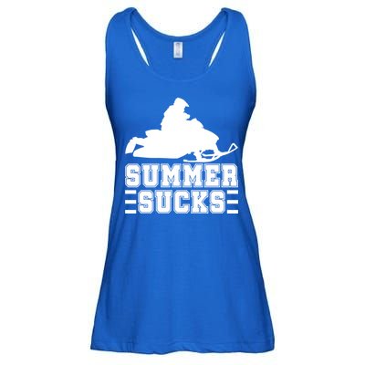 Summer Sucks! Funny Braap Snowmobile Rider Wintersport Quote Gift Ladies Essential Flowy Tank