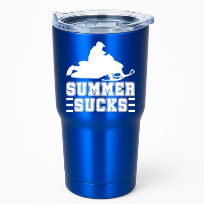 Summer Sucks! Funny Braap Snowmobile Rider Wintersport Quote Gift Tumbler