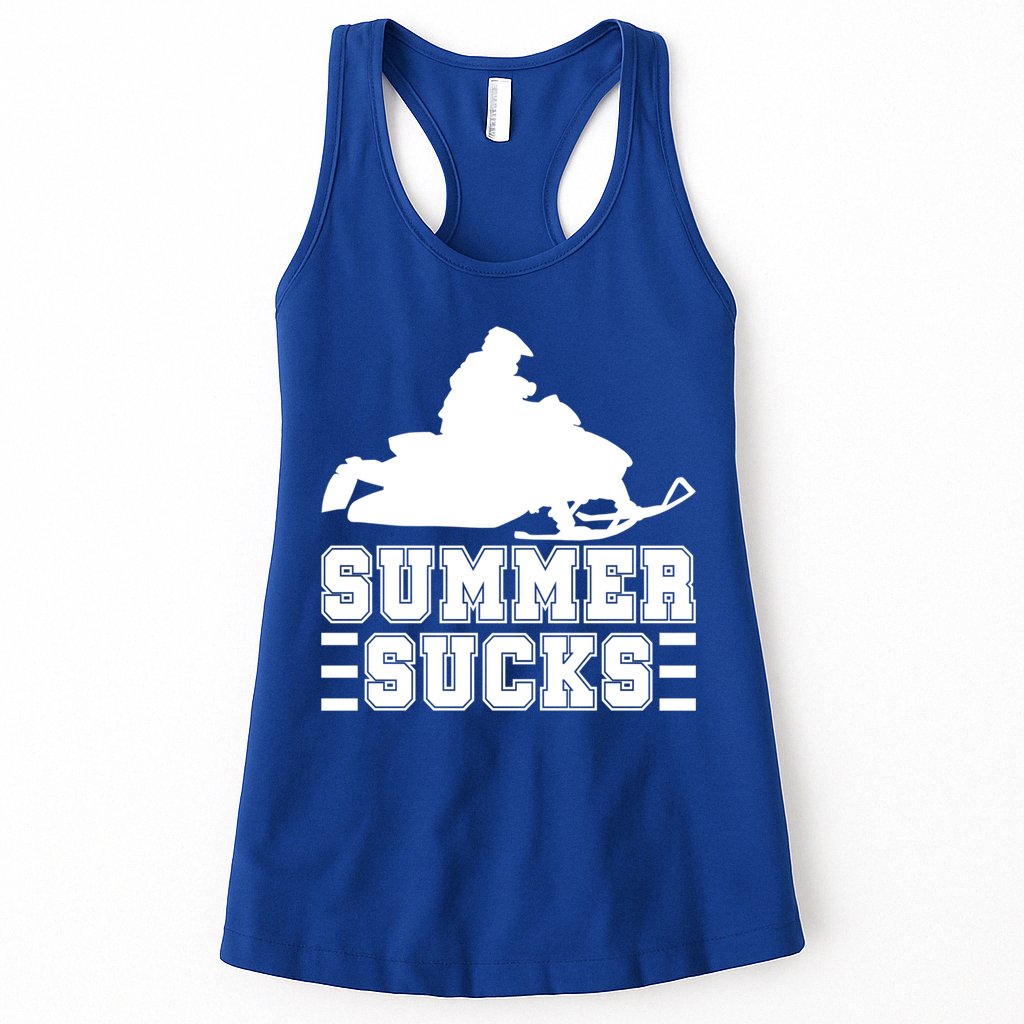 Summer Sucks! Funny Braap Snowmobile Rider Wintersport Quote Gift Womens Tank Top