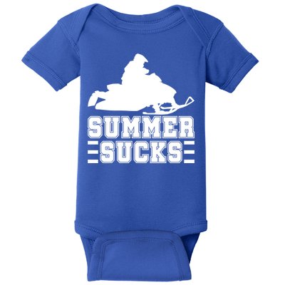 Summer Sucks! Funny Braap Snowmobile Rider Wintersport Quote Gift Baby Bodysuit
