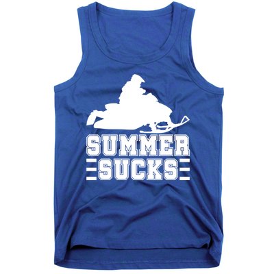 Summer Sucks! Funny Braap Snowmobile Rider Wintersport Quote Gift Tank Top