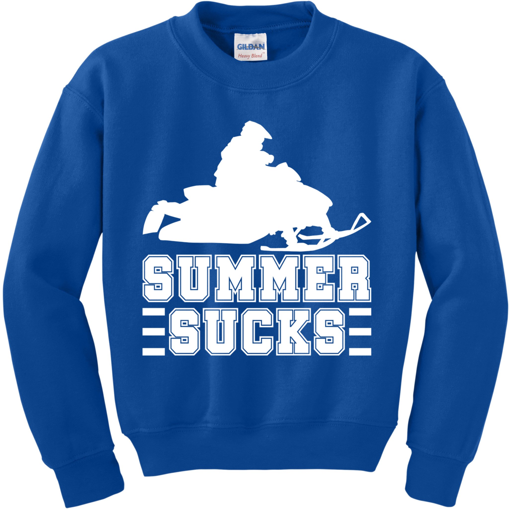 Summer Sucks! Funny Braap Snowmobile Rider Wintersport Quote Gift Kids Sweatshirt
