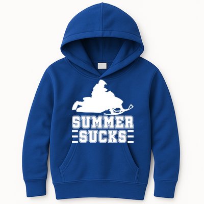 Summer Sucks! Funny Braap Snowmobile Rider Wintersport Quote Gift Kids Hoodie