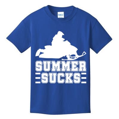 Summer Sucks! Funny Braap Snowmobile Rider Wintersport Quote Gift Kids T-Shirt