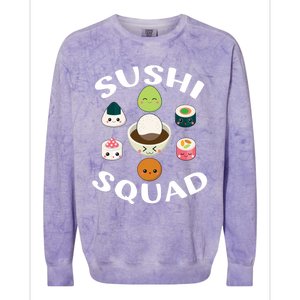 Sushi Squad Funny Sushi Japanese Food Sushi Lover Gift Colorblast Crewneck Sweatshirt