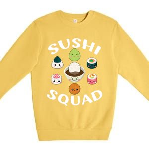 Sushi Squad Funny Sushi Japanese Food Sushi Lover Gift Premium Crewneck Sweatshirt