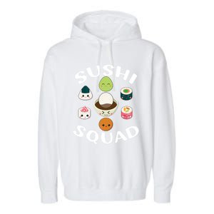 Sushi Squad Funny Sushi Japanese Food Sushi Lover Gift Garment-Dyed Fleece Hoodie