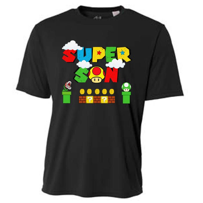 Super Son Funny Gamer Super Kiddio Retro Cooling Performance Crew T-Shirt