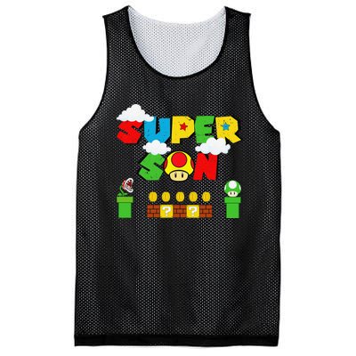 Super Son Funny Gamer Super Kiddio Retro Mesh Reversible Basketball Jersey Tank