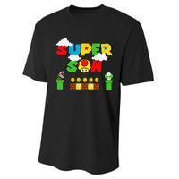 Super Son Funny Gamer Super Kiddio Retro Performance Sprint T-Shirt