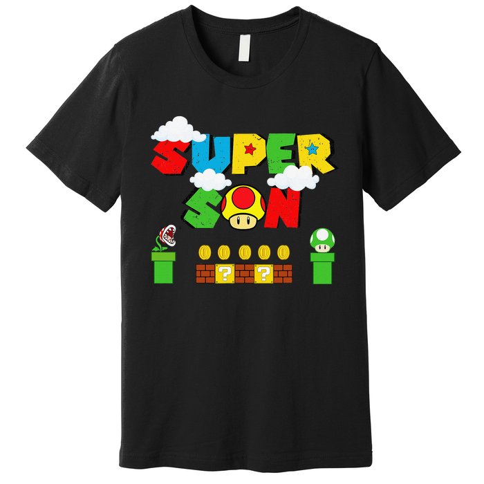 Super Son Funny Gamer Super Kiddio Retro Premium T-Shirt