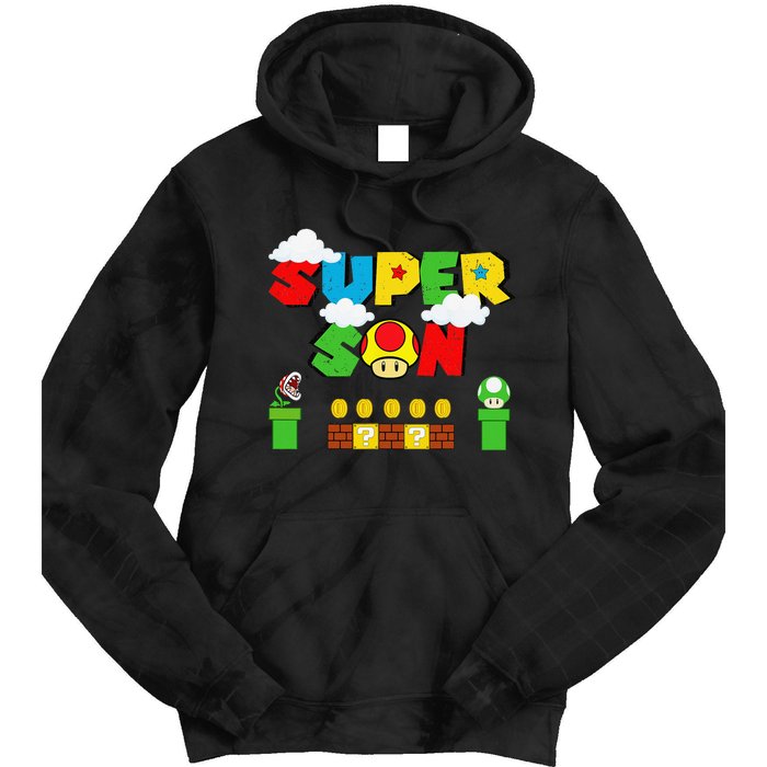 Super Son Funny Gamer Super Kiddio Retro Tie Dye Hoodie