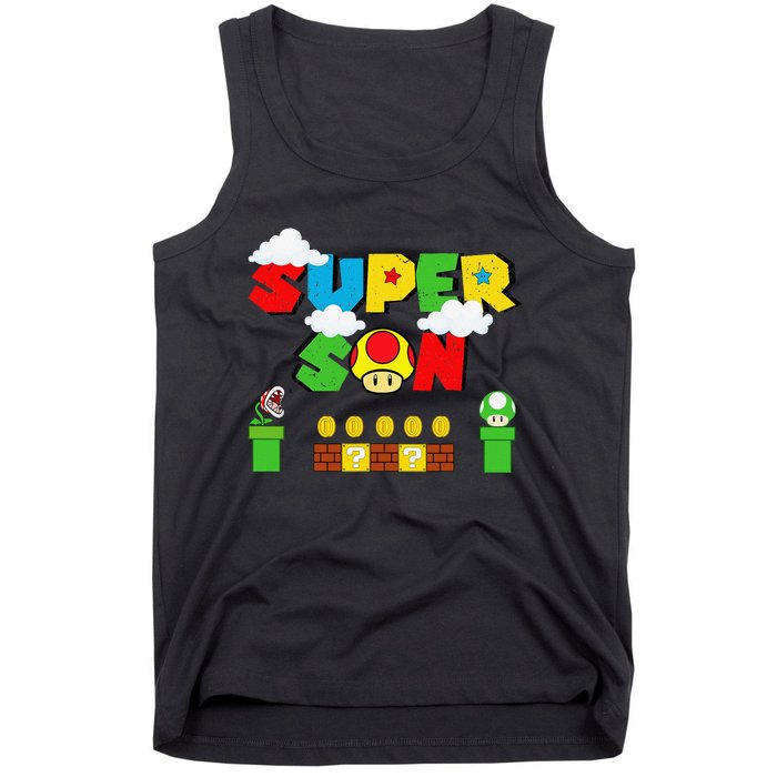 Super Son Funny Gamer Super Kiddio Retro Tank Top