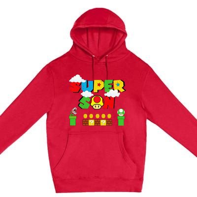 Super Son Funny Gamer Super Kiddio Retro Premium Pullover Hoodie