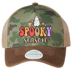 Spooky Season Floral Hippie Ghost Legacy Tie Dye Trucker Hat