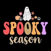 Spooky Season Floral Hippie Ghost Womens Tank Top