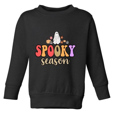 Spooky Season Floral Hippie Ghost Toddler Sweatshirt