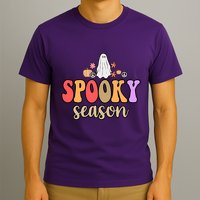 Spooky Season Floral Hippie Ghost T-Shirt