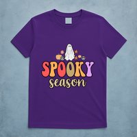 Spooky Season Floral Hippie Ghost T-Shirt