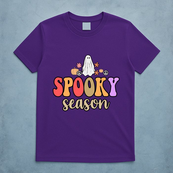Spooky Season Floral Hippie Ghost T-Shirt