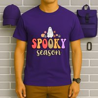 Spooky Season Floral Hippie Ghost T-Shirt