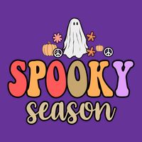 Spooky Season Floral Hippie Ghost T-Shirt